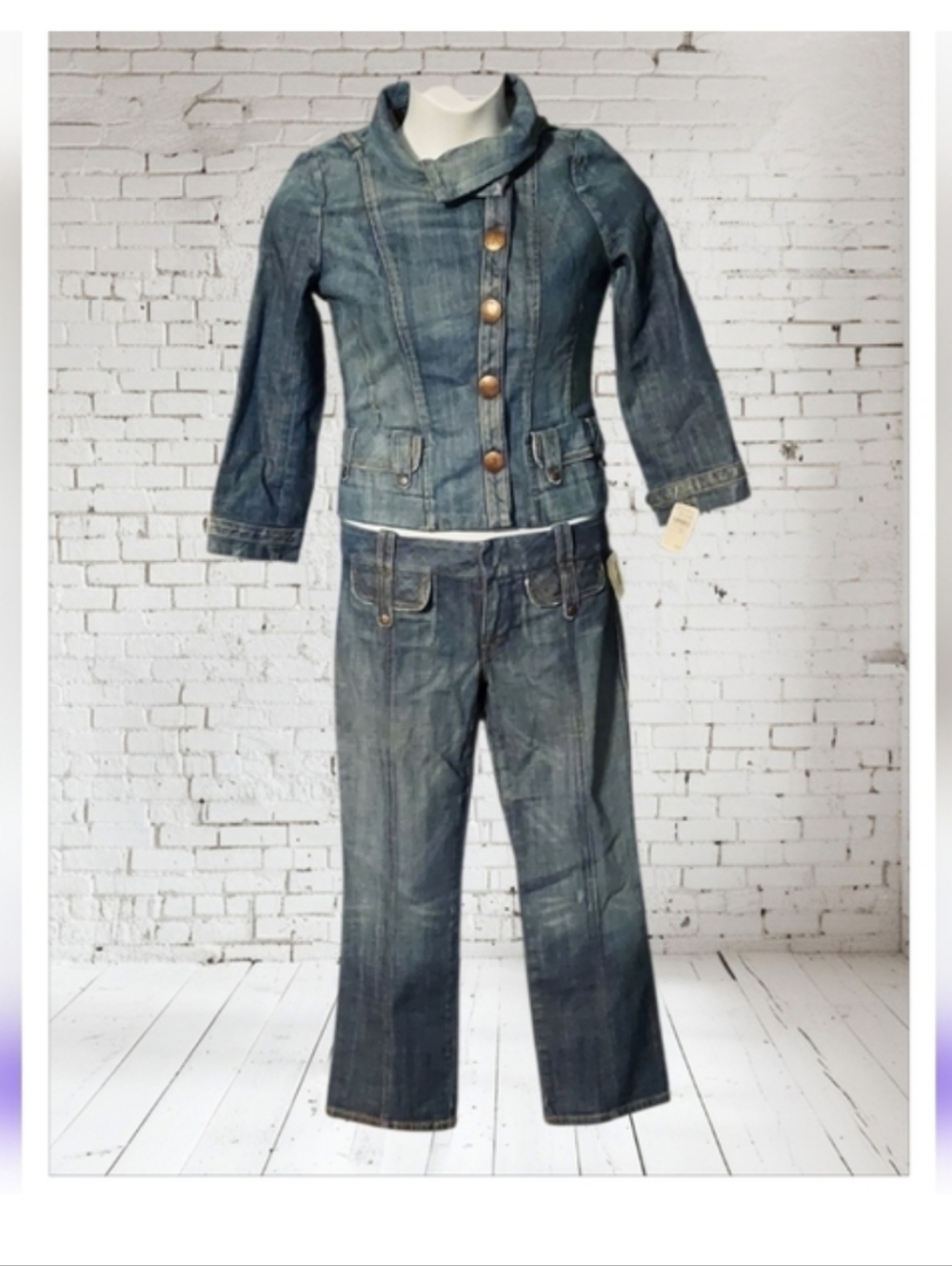 NWT 2 PC Citizens Of Humanity Blue Denim Set ~JACKET sz 10 JEANS sz 29 - Picture 10 of 10